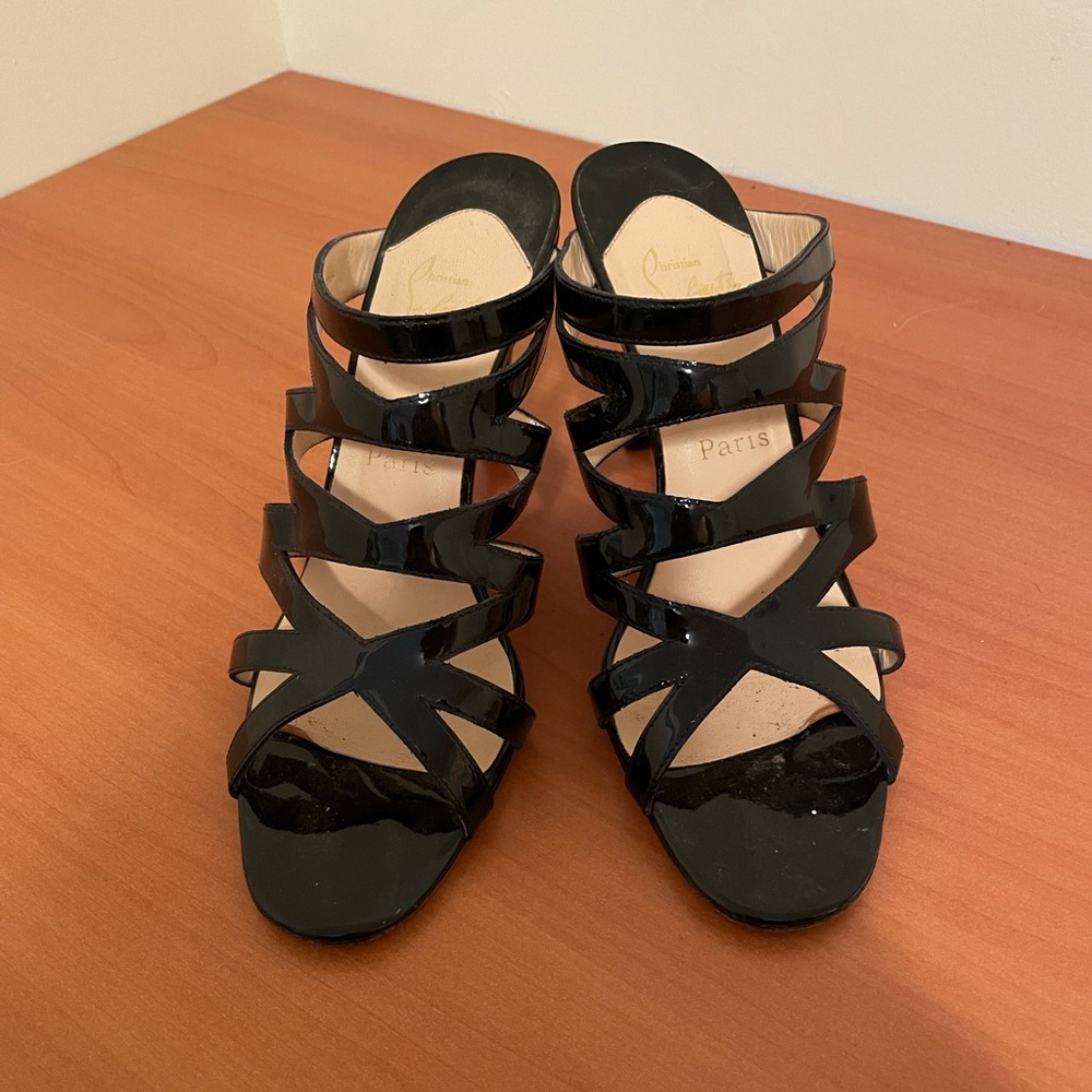 Christian Louboutin Black Patent Zorro Heels 40.5